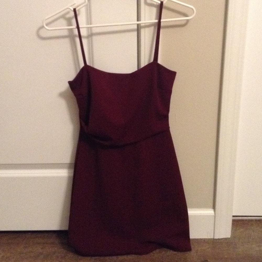 Wine colored dress